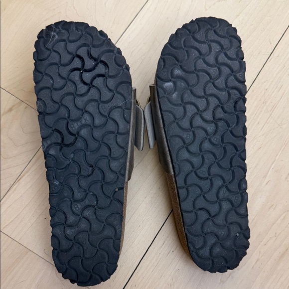 Birkenstock Brown Sandals with Gold Buckle - Picture 3 of 3